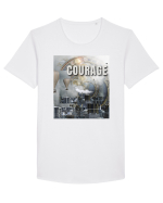 COURAGE Tricou mânecă scurtă guler larg Bărbat Skater