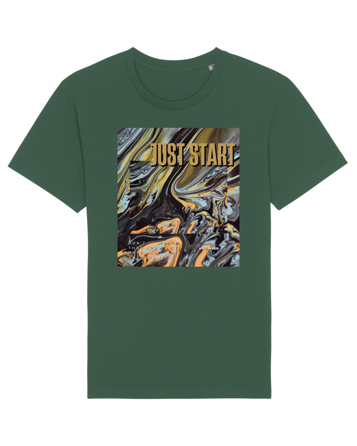 Tricou mânecă scurtă Unisex Rocker Bottle Green