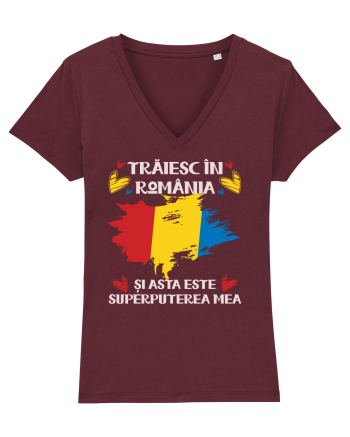 Trăiesc în România Burgundy