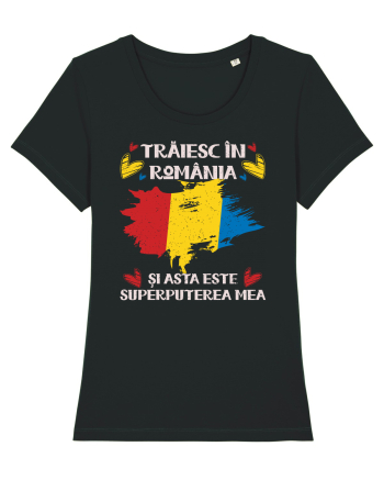 Trăiesc în România - v2 - grunge Black