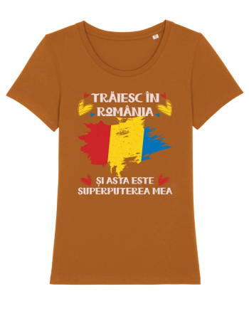 Trăiesc în România - v2 - grunge Roasted Orange