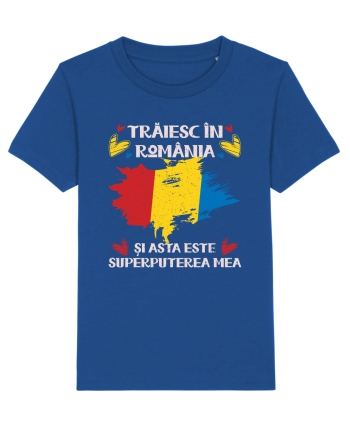 Trăiesc în România - v2 - grunge Majorelle Blue