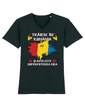 Trăiesc în România - v2 - grunge Black