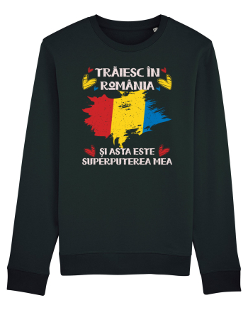 Trăiesc în România - v2 - grunge Black