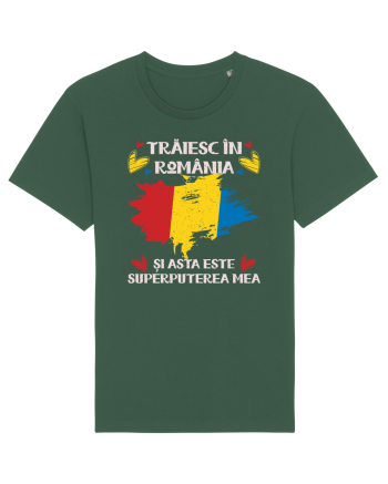 Trăiesc în România - v2 - grunge Bottle Green