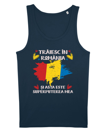 Trăiesc în România - v2 - grunge Navy