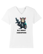 ALL ABOUT CYBERPUNK - V1 Tricou mânecă scurtă guler V Bărbat Presenter