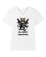 ALL ABOUT CYBERPUNK - V3 Tricou mânecă scurtă guler V Bărbat Presenter