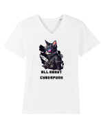 ALL ABOUT CYBERPUNK - V4 Tricou mânecă scurtă guler V Bărbat Presenter