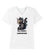 ALL ABOUT CYBERPUNK - V6 Tricou mânecă scurtă guler V Bărbat Presenter