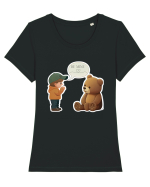 BE MINE - V1 Tricou mânecă scurtă guler larg fitted Damă Expresser