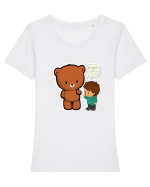 BE MINE - V2 Tricou mânecă scurtă guler larg fitted Damă Expresser