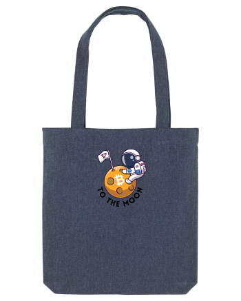 To the moon - Bitcoin Midnight Blue