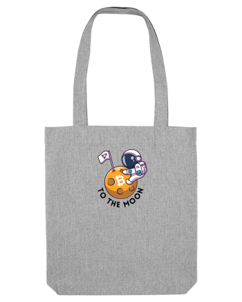 To the moon - Bitcoin Heather Grey