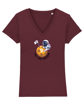 To the moon - Bitcoin Burgundy