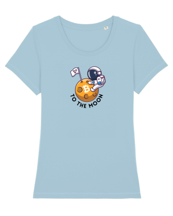 To the moon - Bitcoin Sky Blue