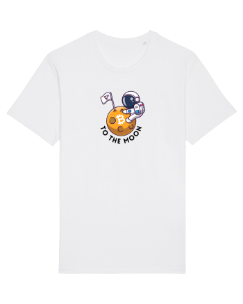 To the moon - Bitcoin White