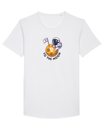 To the moon - Bitcoin White