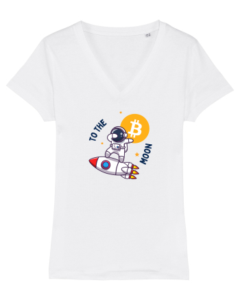 Bitcoin - To the moon  White