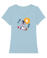 Ethereum - To the moon Tricou mânecă scurtă guler larg fitted Damă Expresser
