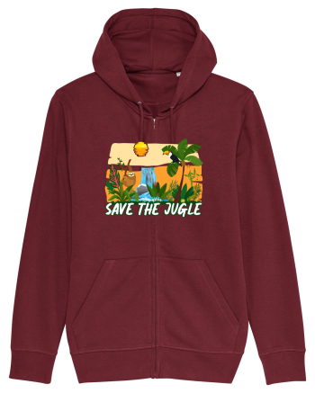Save the Jungle Burgundy