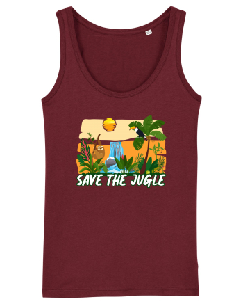 Save the Jungle Burgundy