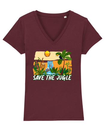 Save the Jungle Burgundy
