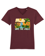 Save the Jungle Tricou mânecă scurtă guler V Bărbat Presenter