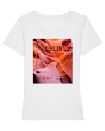 BELIEVE TR Tricou mânecă scurtă guler larg fitted Damă Expresser
