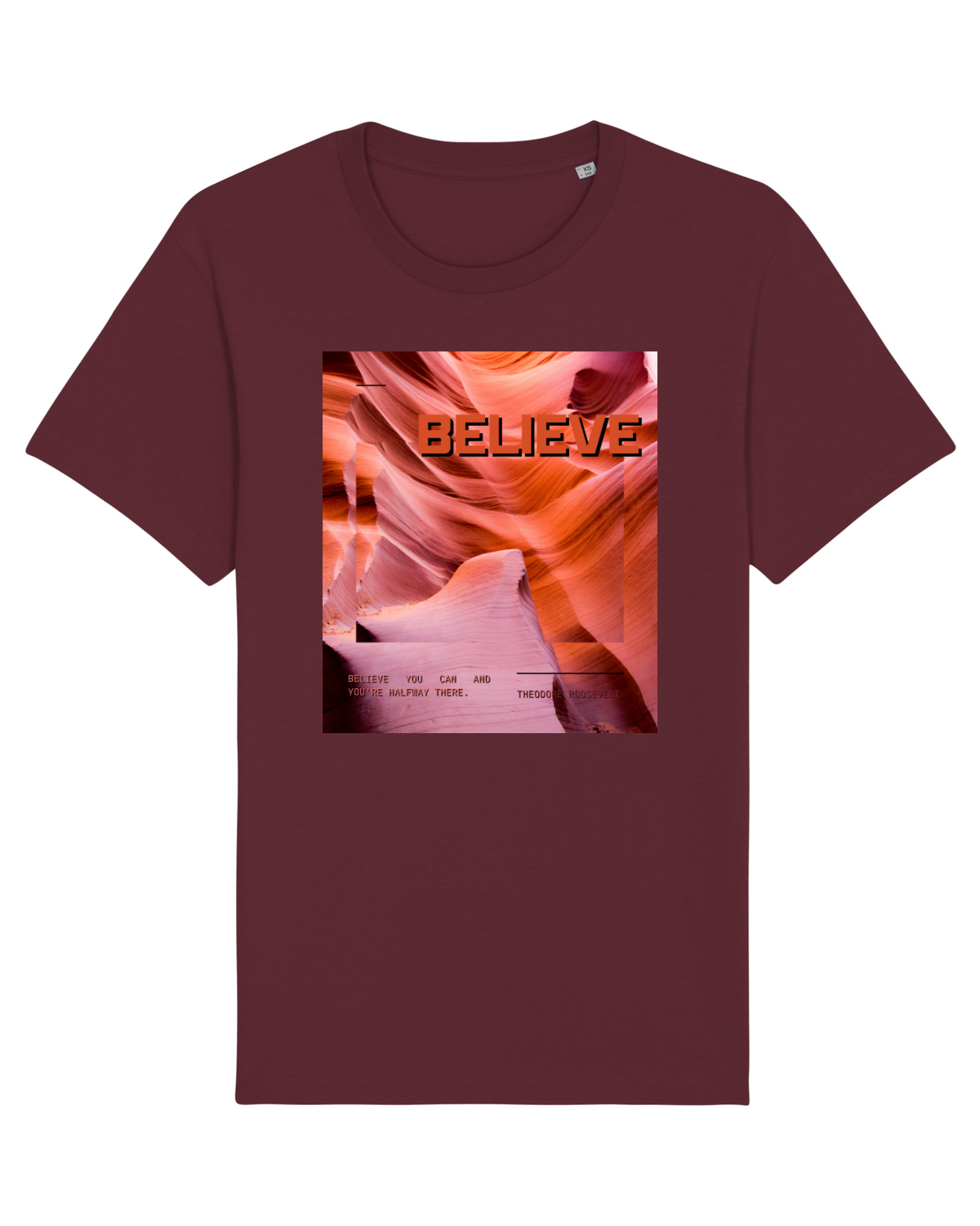 Tricou mânecă scurtă Unisex Rocker Burgundy