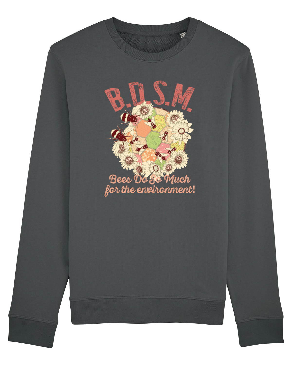 Bluză mânecă lungă Unisex Rise Anthracite