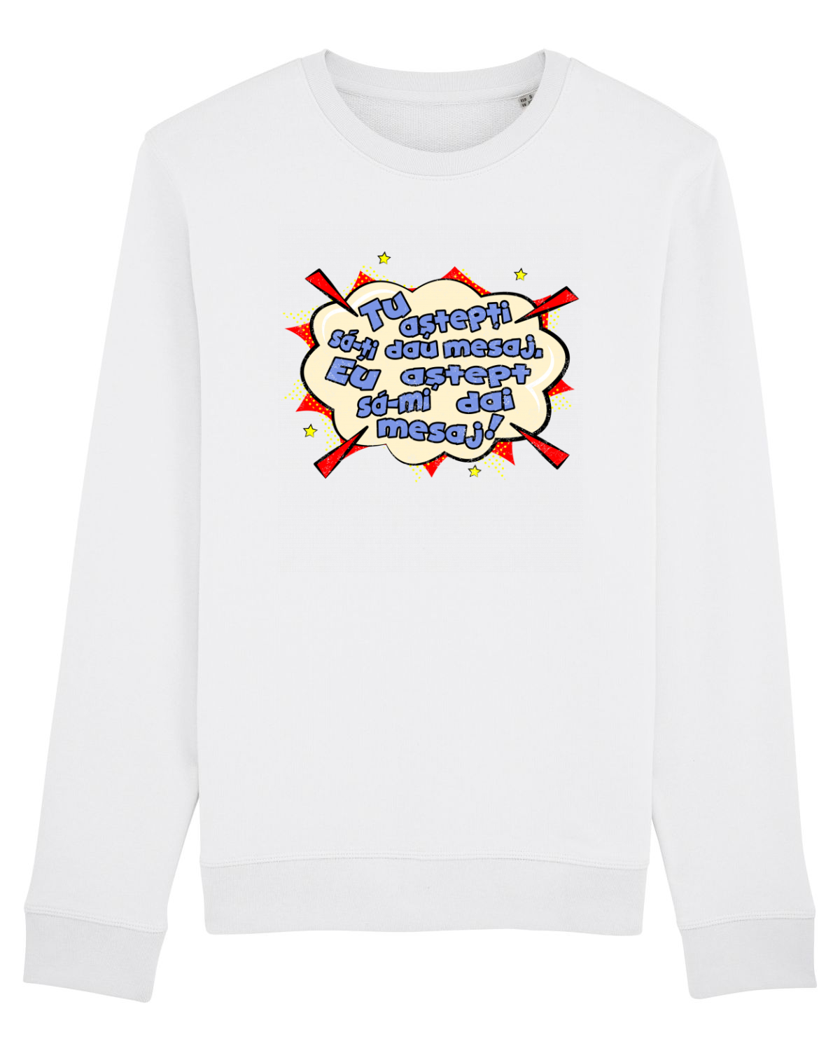 Bluză mânecă lungă Unisex Rise White