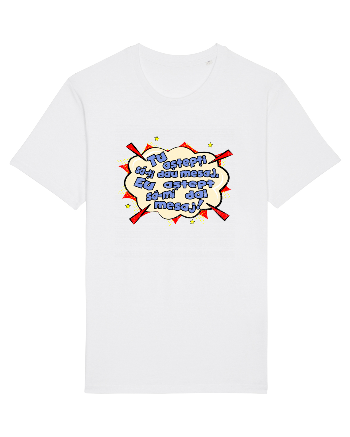 Tricou mânecă scurtă Unisex Rocker White