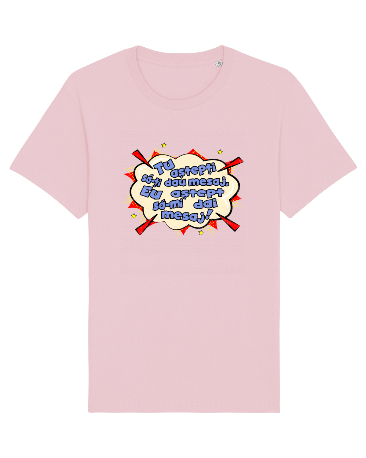 Tricou mânecă scurtă Unisex Rocker Cotton Pink