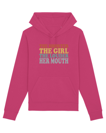 THE SHORTER THE GIRL THE LOUDER HER MOUTH Raspberry