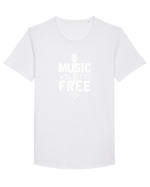Music will set us free. Tricou mânecă scurtă guler larg Bărbat Skater