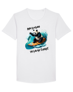 BAMBOO PANDA - V3 Tricou mânecă scurtă guler larg Bărbat Skater
