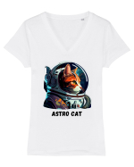 ASTRO CAT - V1 Tricou mânecă scurtă guler V Damă Evoker