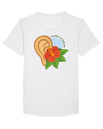 Floare la ureche Tricou mânecă scurtă guler larg Bărbat Skater