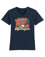 Kilimanjaro - Retro Pole pole Tricou mânecă scurtă guler V Bărbat Presenter