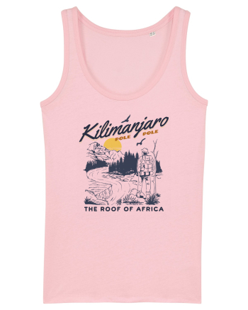 Kilimanjaro - The roof of Africa Cotton Pink