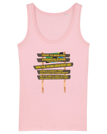 Kilimanjaro - Uhuru Peak Sign Cotton Pink