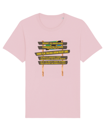 Kilimanjaro - Uhuru Peak Sign Cotton Pink