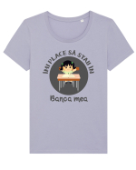 Îmi place să stau în banca mea - ea Tricou mânecă scurtă guler larg fitted Damă Expresser