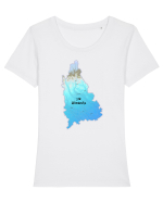 Dâmbovița County Map Tricou mânecă scurtă guler larg fitted Damă Expresser