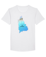 Dâmbovița County Map Tricou mânecă scurtă guler larg Bărbat Skater