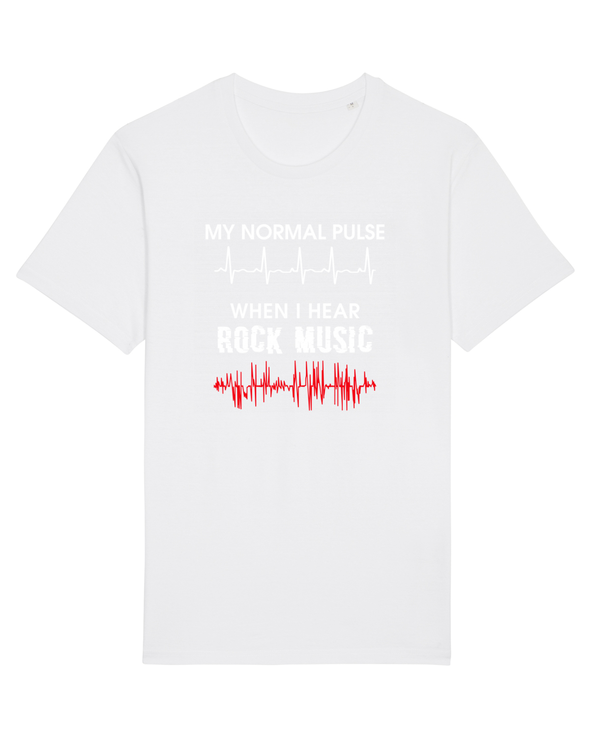 Tricou mânecă scurtă Unisex Rocker White