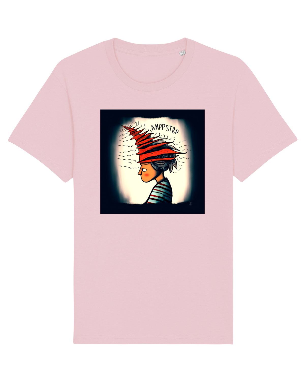 Tricou mânecă scurtă Unisex Rocker Cotton Pink