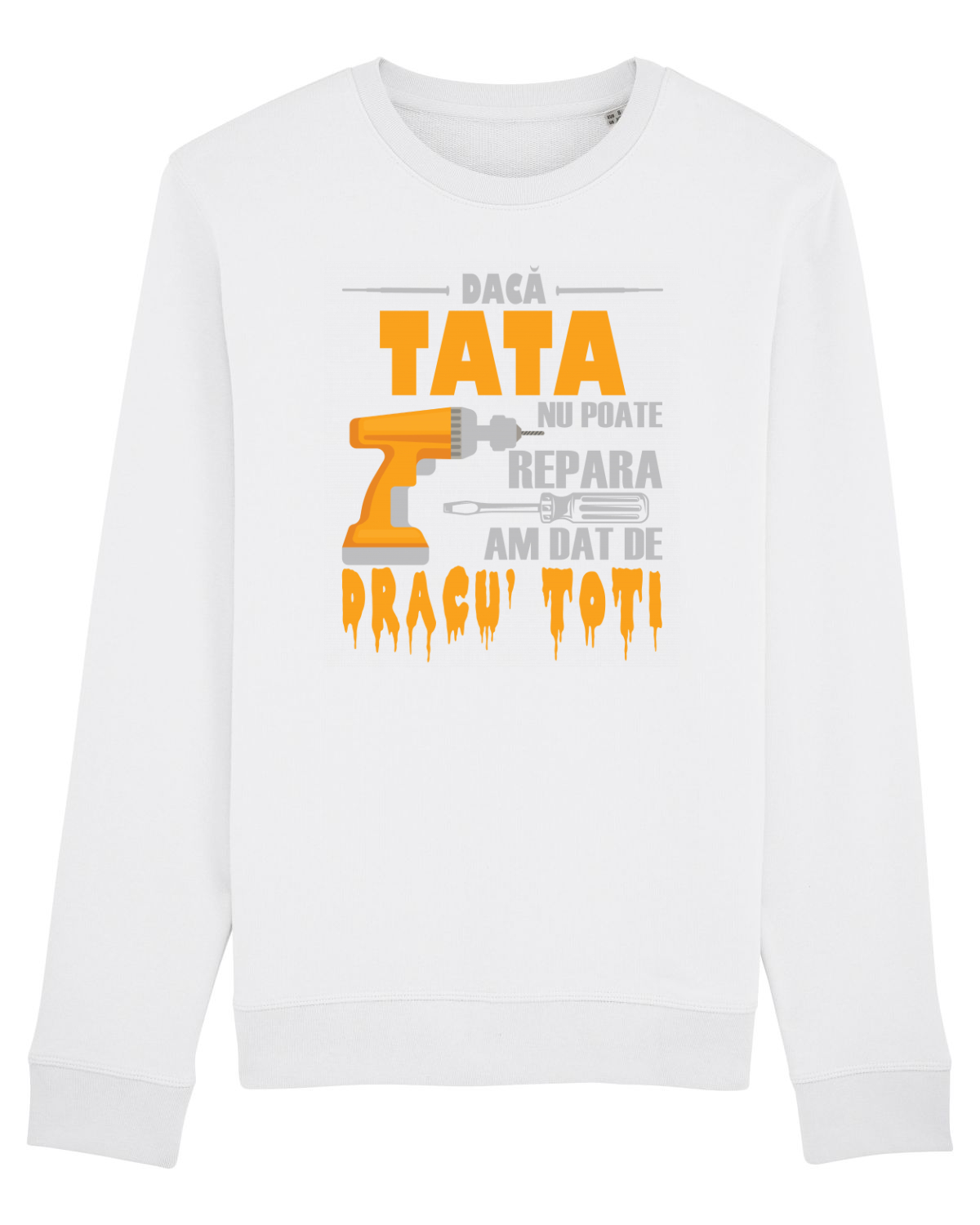 Bluză mânecă lungă Unisex Rise White