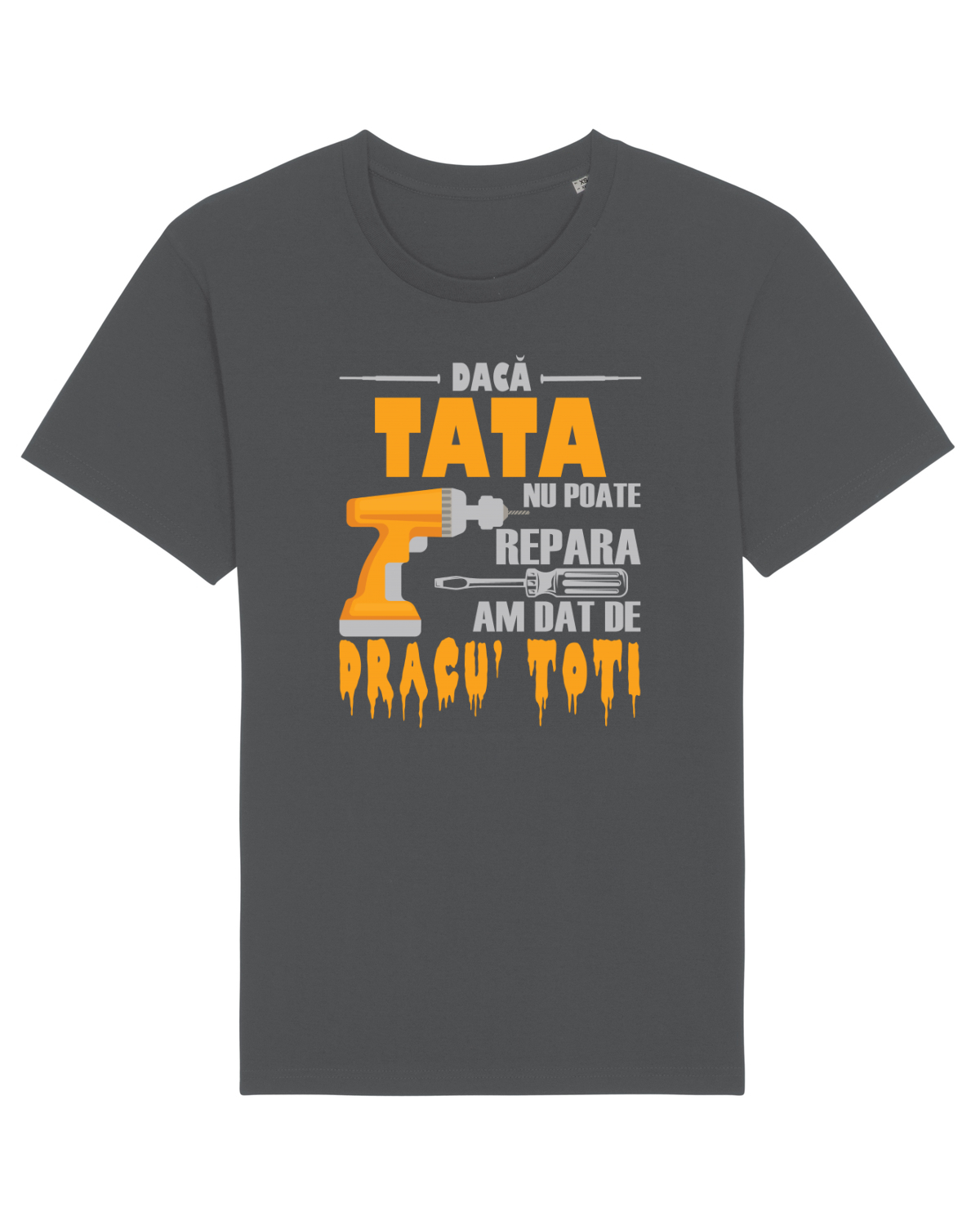 Tricou mânecă scurtă Unisex Rocker Anthracite